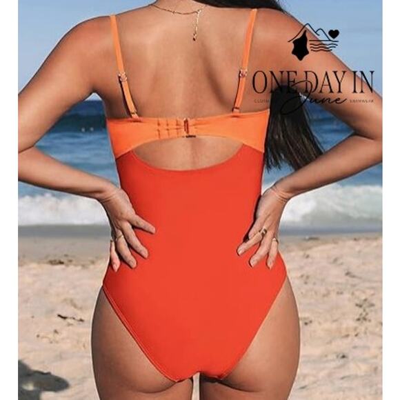 Cupshe Twist Font Keyhole One Piece Swimsuit Size XS - Picture 2 of 7